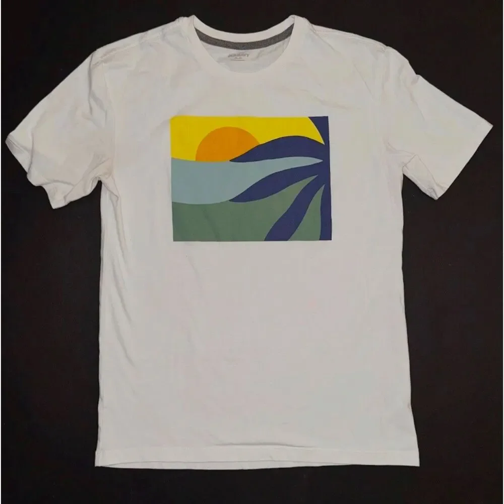 Old Navy boys Short sleeve graphic t-shirt top white fishing Change the world 18
